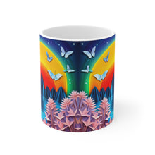Load image into Gallery viewer, Origami butterflies 1 Mug 11oz mug AI-Generated Artwork
