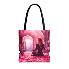 Load image into Gallery viewer, Meditation the Pink Heart Series #4 Tote Bag AI Artwork 100% Polyester