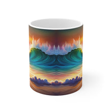 Load image into Gallery viewer, Pastel Sea-life Sunset #6 Ceramic Mug 11oz mug AI-Generated Artwork
