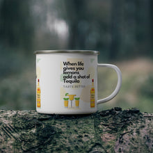 Load image into Gallery viewer, When Life Gives you Lemons Add a Shot of your Favorite Enamel Campfire 12oz Stainless Steel Mug #2