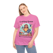Load image into Gallery viewer, Crafting Queen: Where Creativity Reigns, T-Shirt Designing 100% Cotton Classic