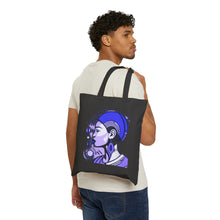 Load image into Gallery viewer, Colors of Africa Queen Sista #10 Purple 100% Cotton Canvas Tote Bag 15" x 16"