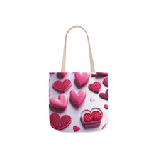 Load image into Gallery viewer, Pink Heart Series #1 Fashion Graphic Print Trendy 100% Polyester Canvas Tote Bag AI Image