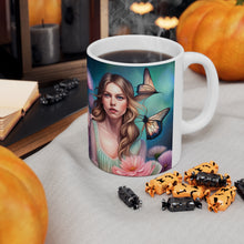 Load image into Gallery viewer, June Opal Birth Month Colors Fairies & Butterflies #3 Mug 11oz mug AI-Generated Artwork