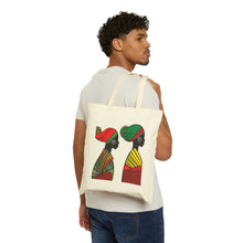 Load image into Gallery viewer, Colors of Africa Queen Mother & Daughter 100% Cotton Canvas Tote Bag 15" x 16"