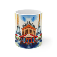 Load image into Gallery viewer, At the Cafe Paris France #2 Mug 11oz mug AI-Generated Artwork