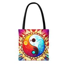 Load image into Gallery viewer, Ying Infinite Beauty  Yellow Burst Fusion of Colors #5 Tote Bag AI Artwork 100% Polyester