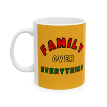 Load image into Gallery viewer, Family over Everything Afrocentric 11oz Ceramic Beverage Mug Tableware
