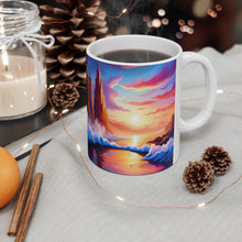 Load image into Gallery viewer, Pastel Sea-life Sunset #9 Ceramic Mug 11oz mug AI-Generated Artwork