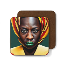 Load image into Gallery viewer, Colorful #8 Colors of Africa Hardboard Back AI-Enhanced Beverage Coasters
