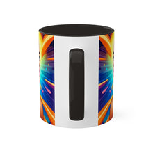 Load image into Gallery viewer, Colors of Africa Pop Art Colorful #12 AI 11oz Black Accent Coffee Mug
