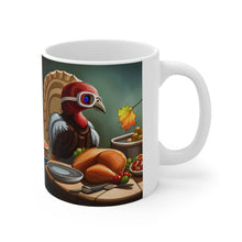 Load image into Gallery viewer, Happy Thanksgiving Take Flight Turkey All Dressed up and Nowhere to Go Ceramic Mug 11oz Coffee Mug
