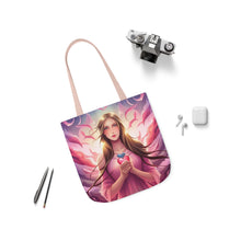 Load image into Gallery viewer, Pink Heart Series #14 Fashion Graphic Print Trendy 100% Polyester Canvas Tote Bag AI Image
