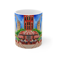 Load image into Gallery viewer, At the Cafe Saint Louis Arch #25 Mug 11oz mug AI-Generated Artwork