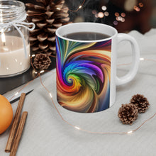 Load image into Gallery viewer, Bright Rainbow Swirls in Motion #9 Mug 11oz mug AI-Generated Artwork