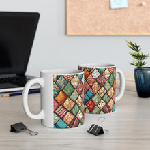Load image into Gallery viewer, Old Fashion Quilt Anything Pattern #7 Mug 11oz mug AI-Generated Artwork