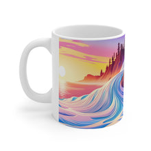 Load image into Gallery viewer, Pastel Sea-life Sunset #18 Ceramic Mug 11oz mug AI-Generated Artwork