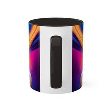 Load image into Gallery viewer, Colors of Africa Pop Art Colorful #13 AI 11oz Black Accent Coffee Mug
