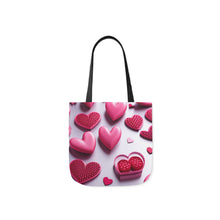 Load image into Gallery viewer, Pink Heart Series #1 Fashion Graphic Print Trendy 100% Polyester Canvas Tote Bag AI Image