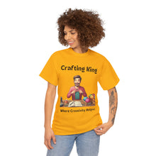 Load image into Gallery viewer, Crafting King: Where Creativity Reigns, Knitting 100% Cotton Classic T-shirt