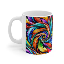 Load image into Gallery viewer, Fusion of Bright Feathers in Motion #3 Mug 11oz mug AI-Generated Artwork