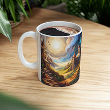 Load image into Gallery viewer, Medieval Castle at Sunset Mug 11oz mug AI-Generated Artwork
