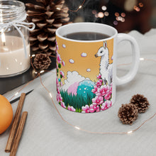 Load image into Gallery viewer, Good Vibes Cute Llama Funny #1 Ceramic 11oz Mug AI-Generated Artwork
