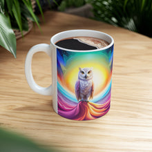Load image into Gallery viewer, Beautiful Owl Standing in a Sea of Colors #9 Mug 11oz mug AI-Generated Artwork