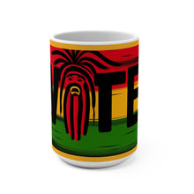 Load image into Gallery viewer, 2024 Election Mask Yellow, Civic Engagement Straw Ceramic Coffee Mug 15oz