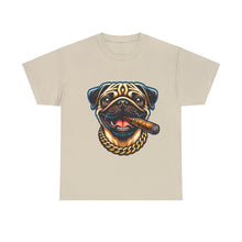 Load image into Gallery viewer, Muse Wearable The Dog Life Pug Cigar Gold Chain Unisex Crewneck T-Shirt