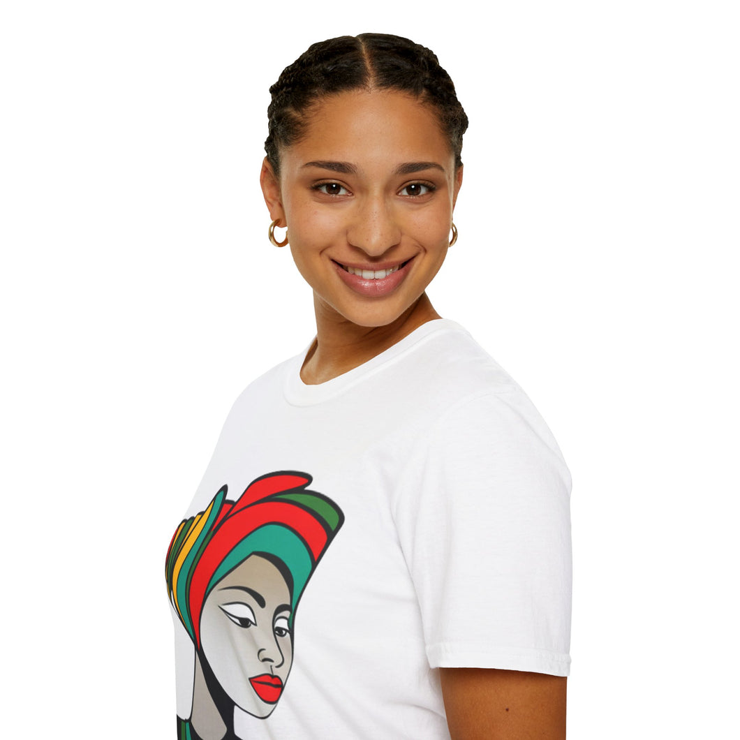 Color of Africa Queen Mother #9 Unisex Softstyle Short Sleeve Cotton Crewneck T-Shirt