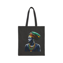 Load image into Gallery viewer, Colors of Africa Warrior King #10 100% Cotton Canvas Tote Bag 15&quot; x 16&quot;
