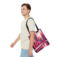 Load image into Gallery viewer, City Line Love the Pink Heart Series #6 Tote Bag AI Artwork 100% Polyester