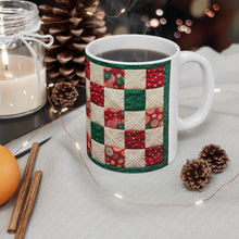 Load image into Gallery viewer, Old Fashion Quilted Christmas Pattern Mug 11oz mug AI-Generated Artwork