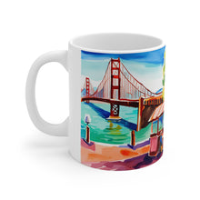 Load image into Gallery viewer, At the Cafe Golden Gate Bridge California #19 Mug 11oz mug AI-Generated Artwork
