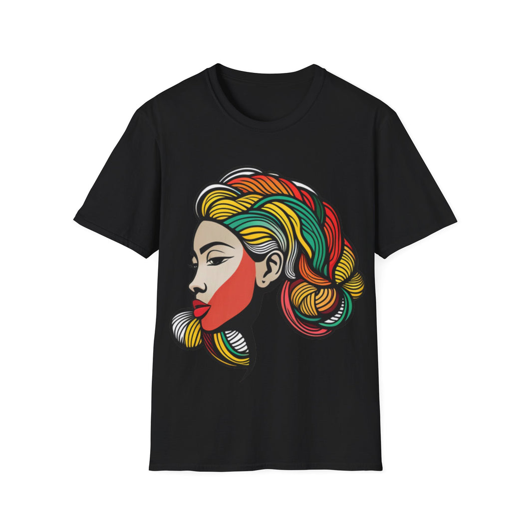 Color of Africa Queen Warrior #11 Retro Unisex Softstyle Short Sleeve Crewneck T-Shirt