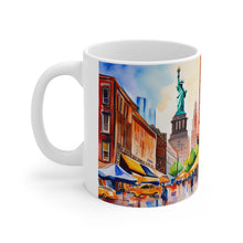 Load image into Gallery viewer, At the Cafe Statue of Liberty New York #14 Mug 11oz mug AI-Generated Artwork