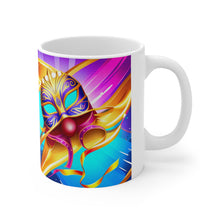 Load image into Gallery viewer, Mardi Gras Mask Ribbon #4 Mug AI-Generated Artwork 11oz mug