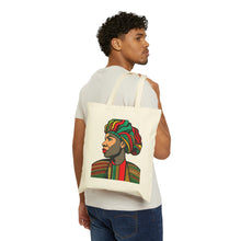 Load image into Gallery viewer, Colors of Africa Queen Mother #16 100% Cotton Canvas Tote Bag 15" x 16"