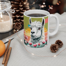 Load image into Gallery viewer, Good Vibes Cute Llama Funny #10 Ceramic 11oz Mug AI-Generated Artwork