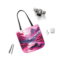 Load image into Gallery viewer, Pink Heart Series #7 Fashion Graphic Print Trendy 100% Polyester Canvas Tote Bag AI Image
