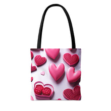 Load image into Gallery viewer, Love the Pink Heart Series #5 Tote Bag AI Artwork 100% Polyester