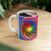 Load image into Gallery viewer, Bright Rainbow Swirls in Motion #7 Mug 11oz mug AI-Generated Artwork