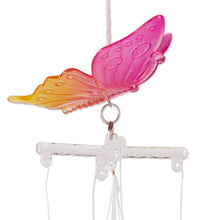 Load image into Gallery viewer, Rainbow Butterfly Windchimes Wind Chime Acrylic
