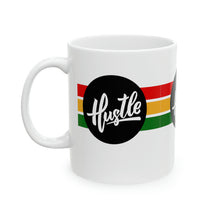 Load image into Gallery viewer, Hustle 11oz White Ceramic Beverage Mug Decorative Art