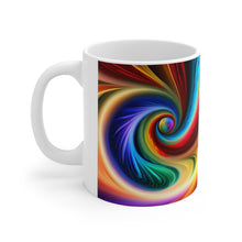 Load image into Gallery viewer, Bright Rainbow Swirls in Motion #8 Mug 11oz mug AI-Generated Artwork