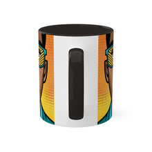 Load image into Gallery viewer, Colors of Africa Pop Art Black History Colorful #18 AI 11oz Black Accent Coffee Mug