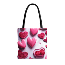 Load image into Gallery viewer, Love the Pink Heart Series #5 Tote Bag AI Artwork 100% Polyester