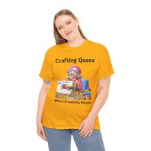 Load image into Gallery viewer, Crafting Queen: Where Creativity Reigns, Grandma Sewing Cotton Classic T-shirt