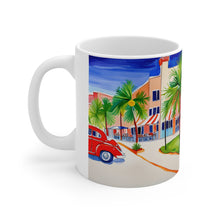 Load image into Gallery viewer, At the Cafe Miami Beach #29 Mug 11oz mug AI-Generated Artwork